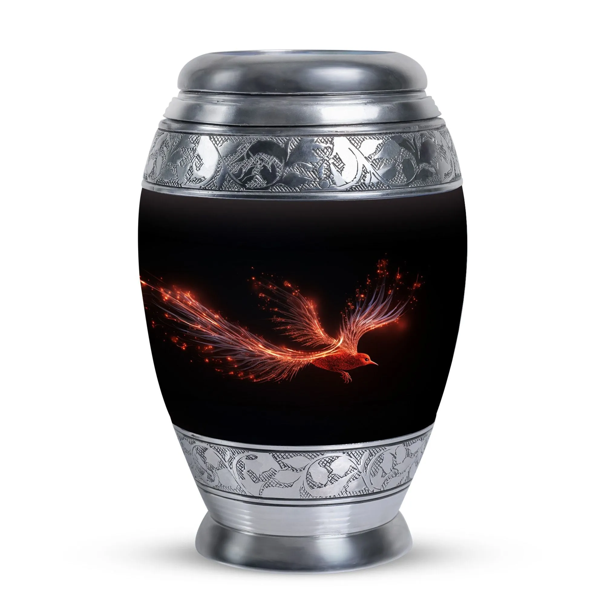 Tender Solace: Red Sparrow Uniquely Large Memorial Urn