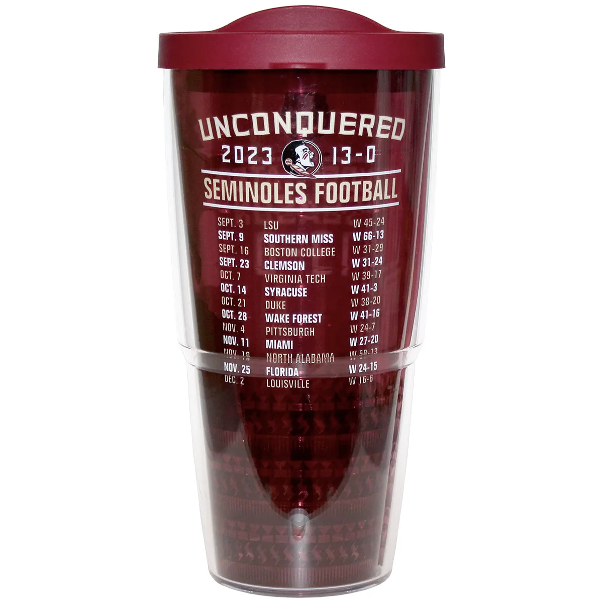 Tervis Florida State 13-0 Undefeated Season Design 24oz Insulated Tumbler