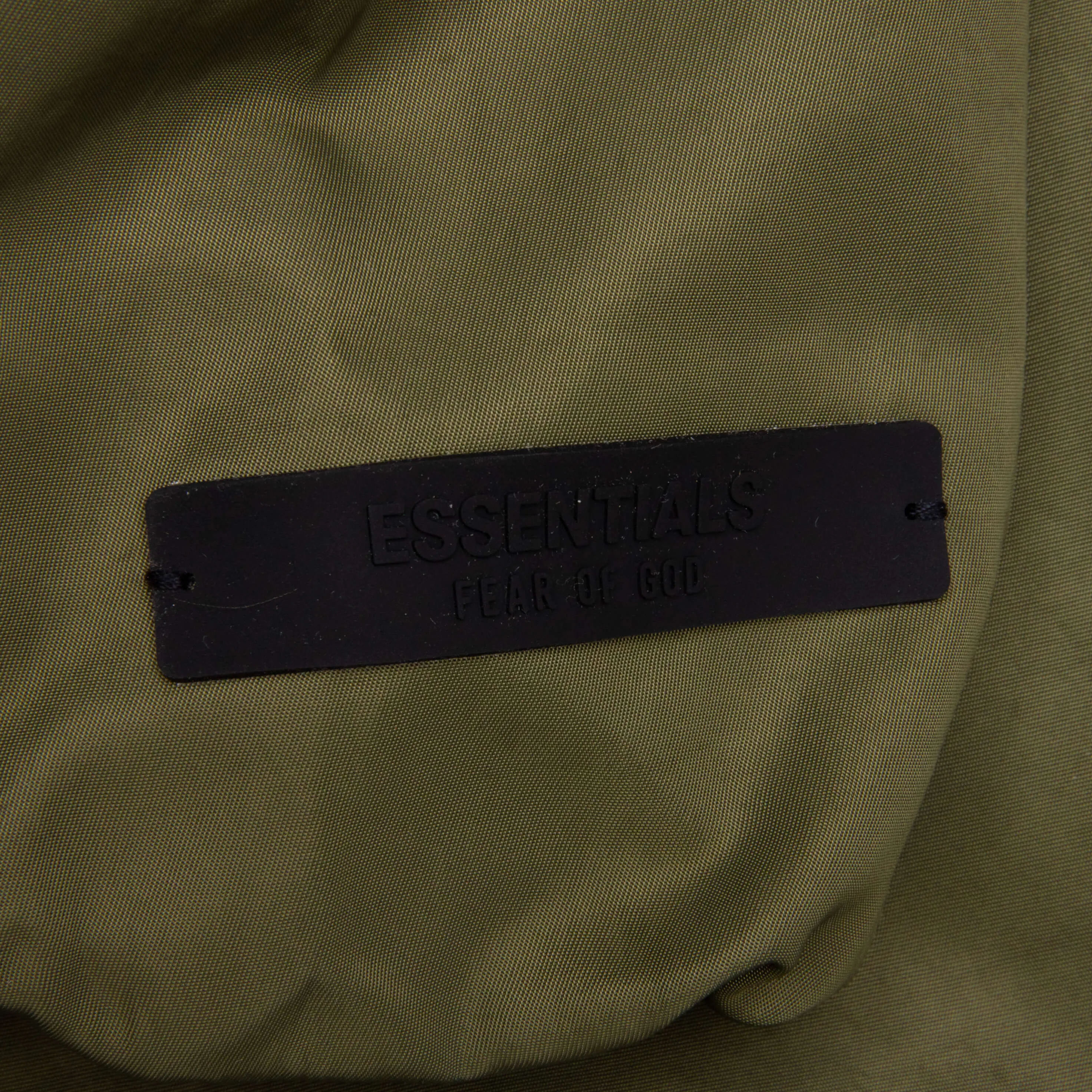 Textured Nylon Hooded Coaches Jacket - Military