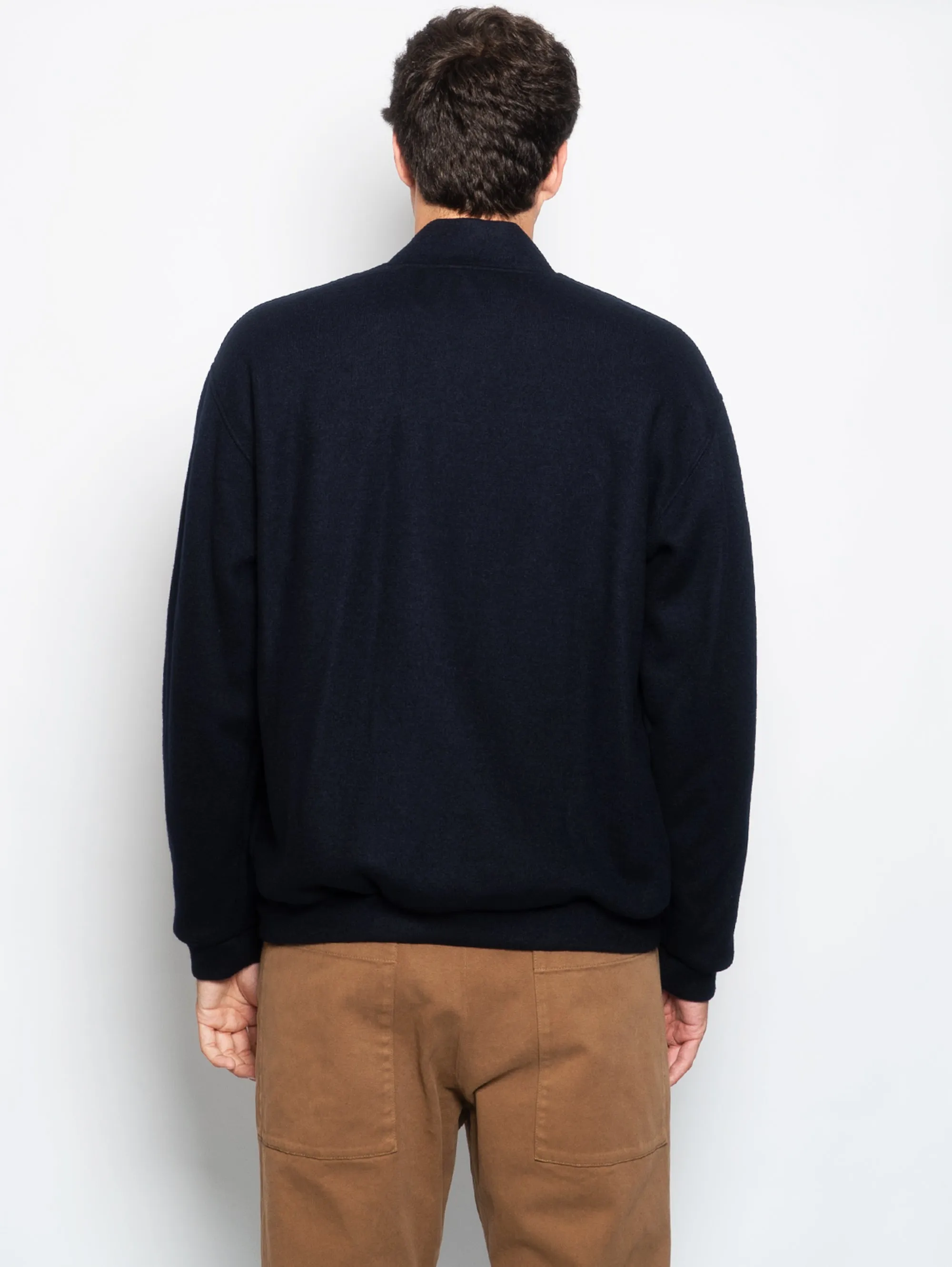 Tofolo Blue Knitted Bomber Jacket