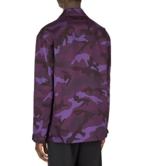 Valentino Camouflage Printed Long-Sleeved Overshirt
