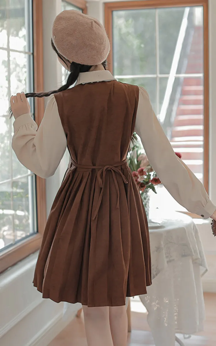 Varsity Pleated Twofer Dress (2 Colors)