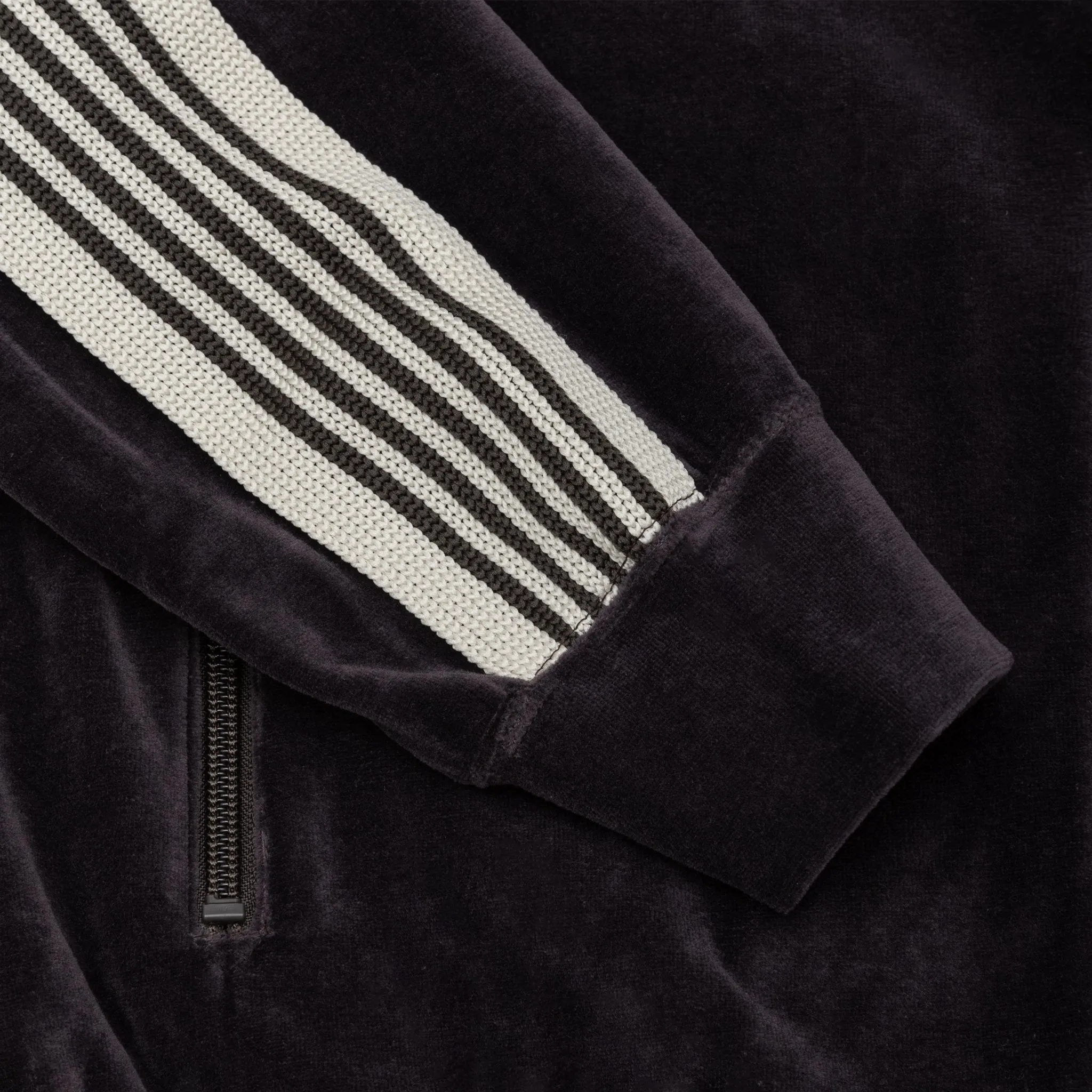 VELOUR RIB COLLAR TRACK JACKET