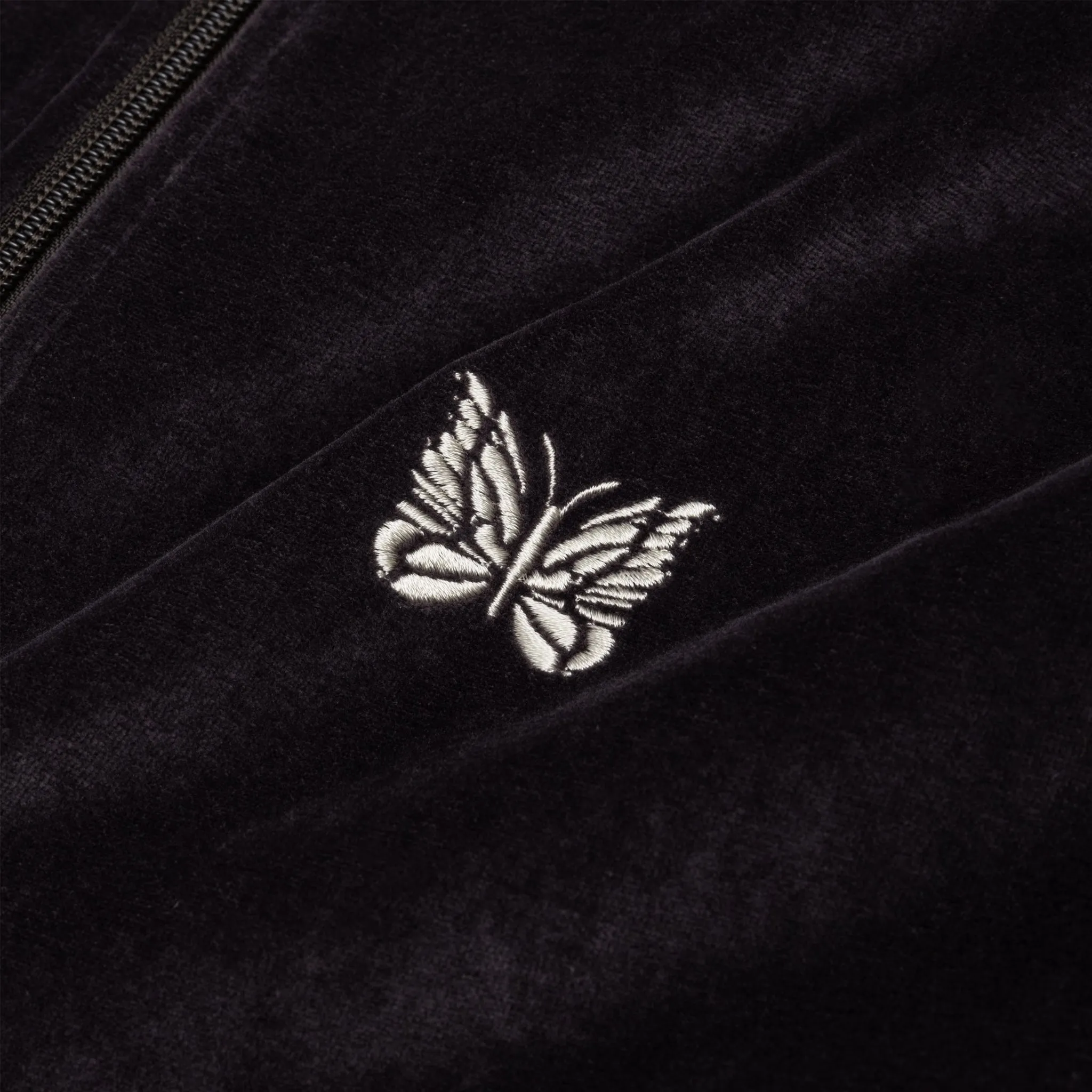 VELOUR RIB COLLAR TRACK JACKET