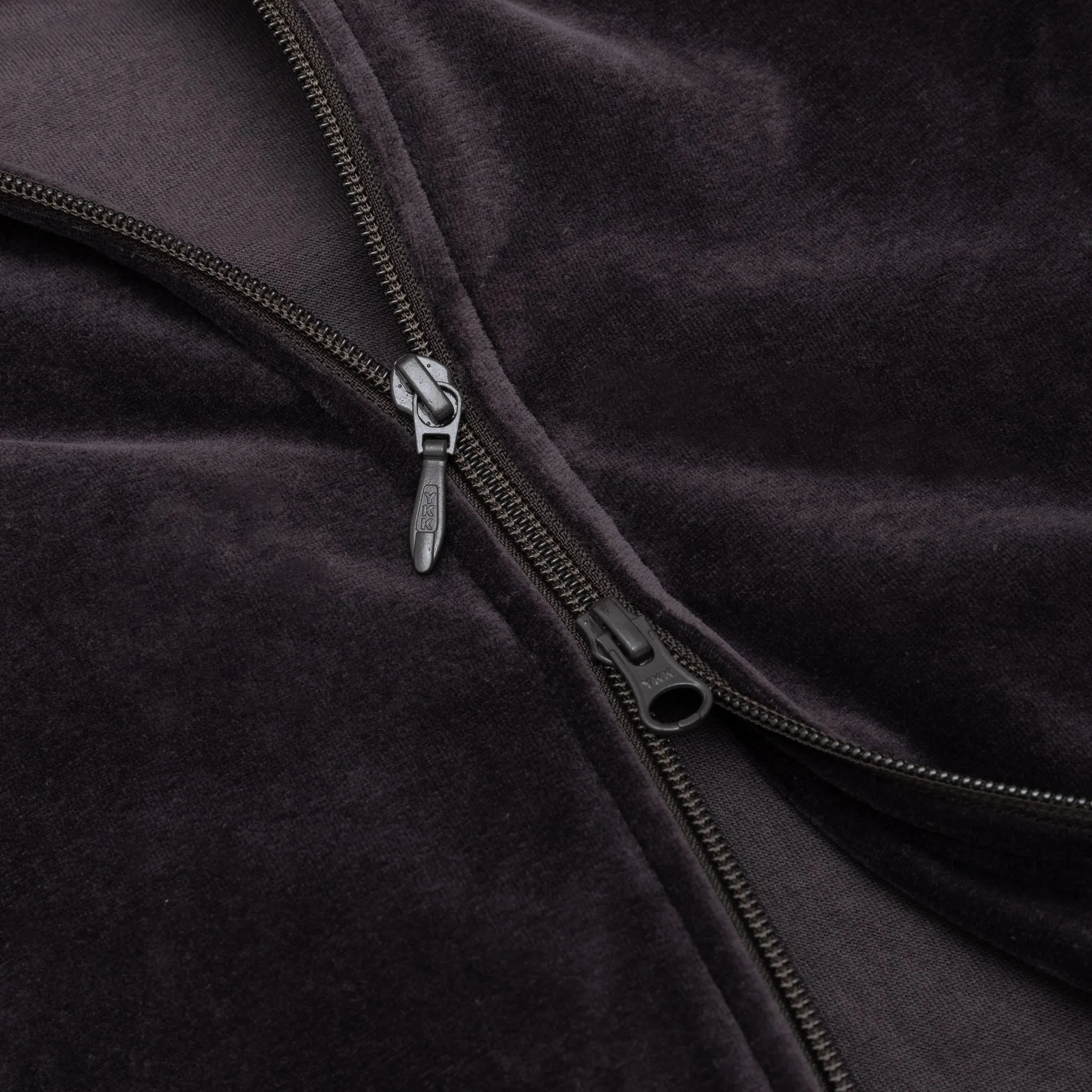VELOUR RIB COLLAR TRACK JACKET