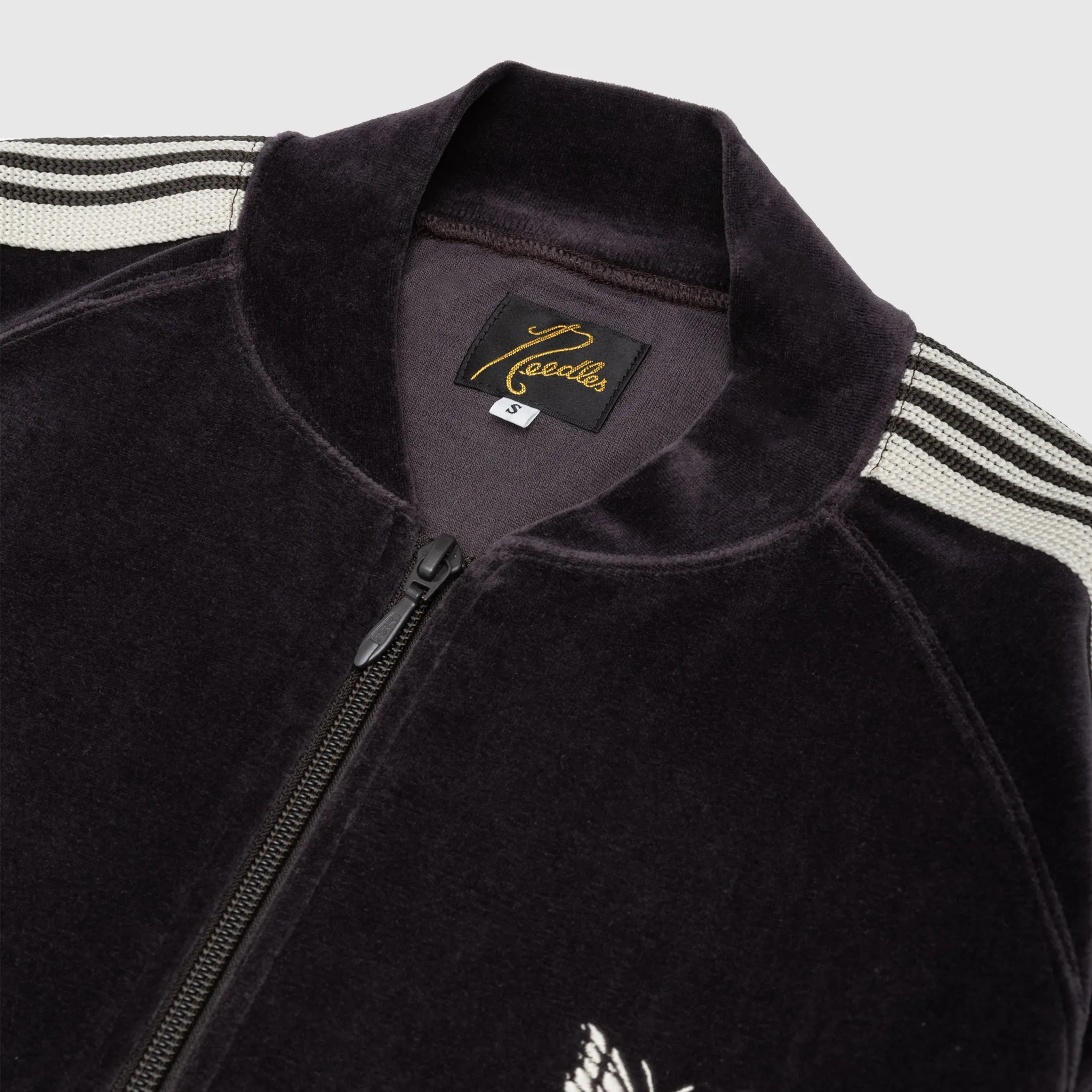 VELOUR RIB COLLAR TRACK JACKET