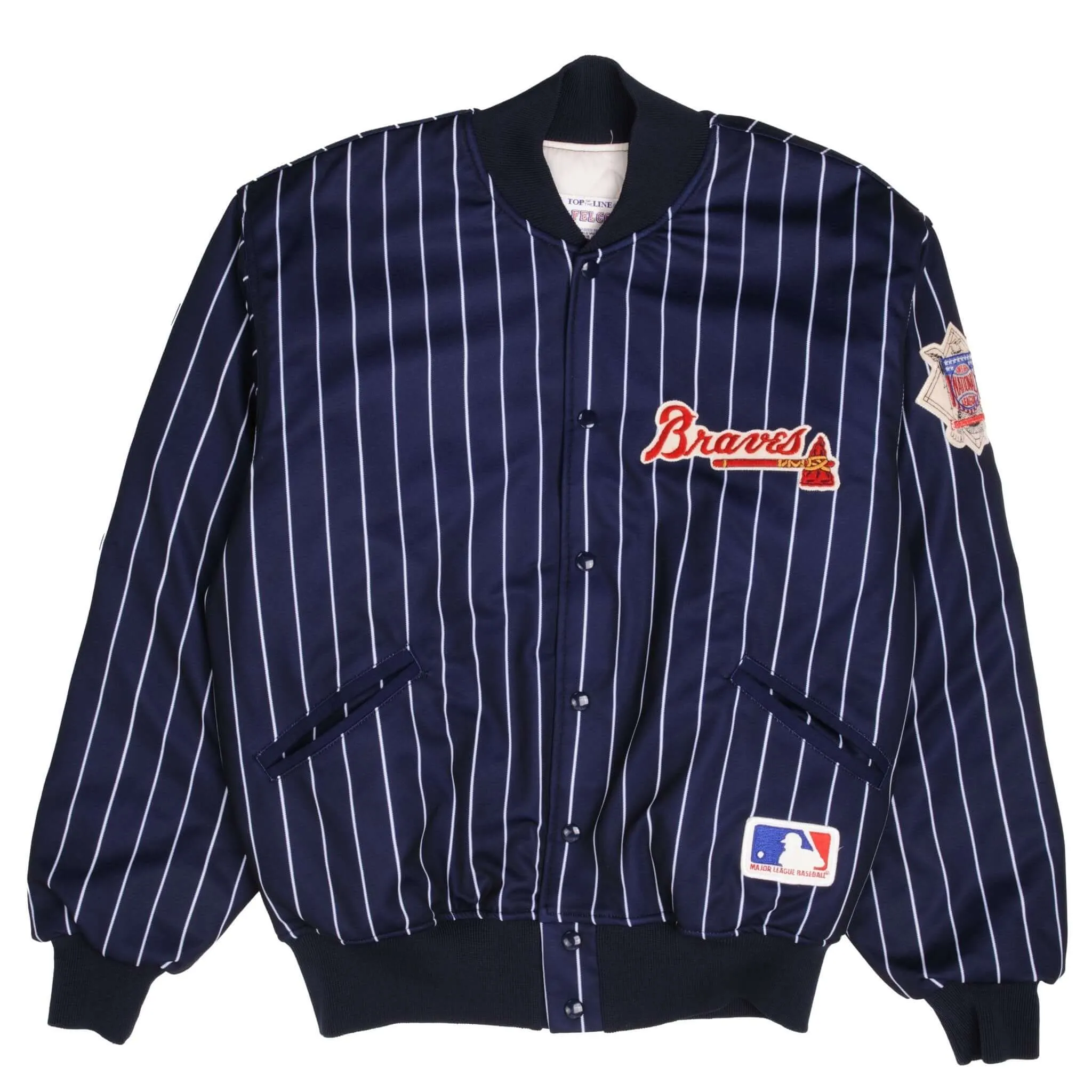 VINTAGE MLB ATLANTA BRAVES VARSITY JACKET SIZE LARGE MADE IN USA