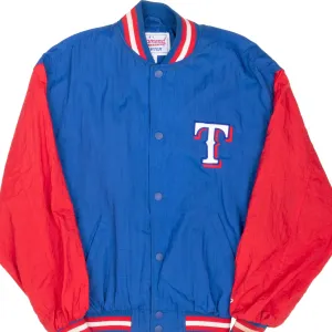 VINTAGE MLB TEXAS RANGERS VARSITY STARTER JACKET 1990S SMALL