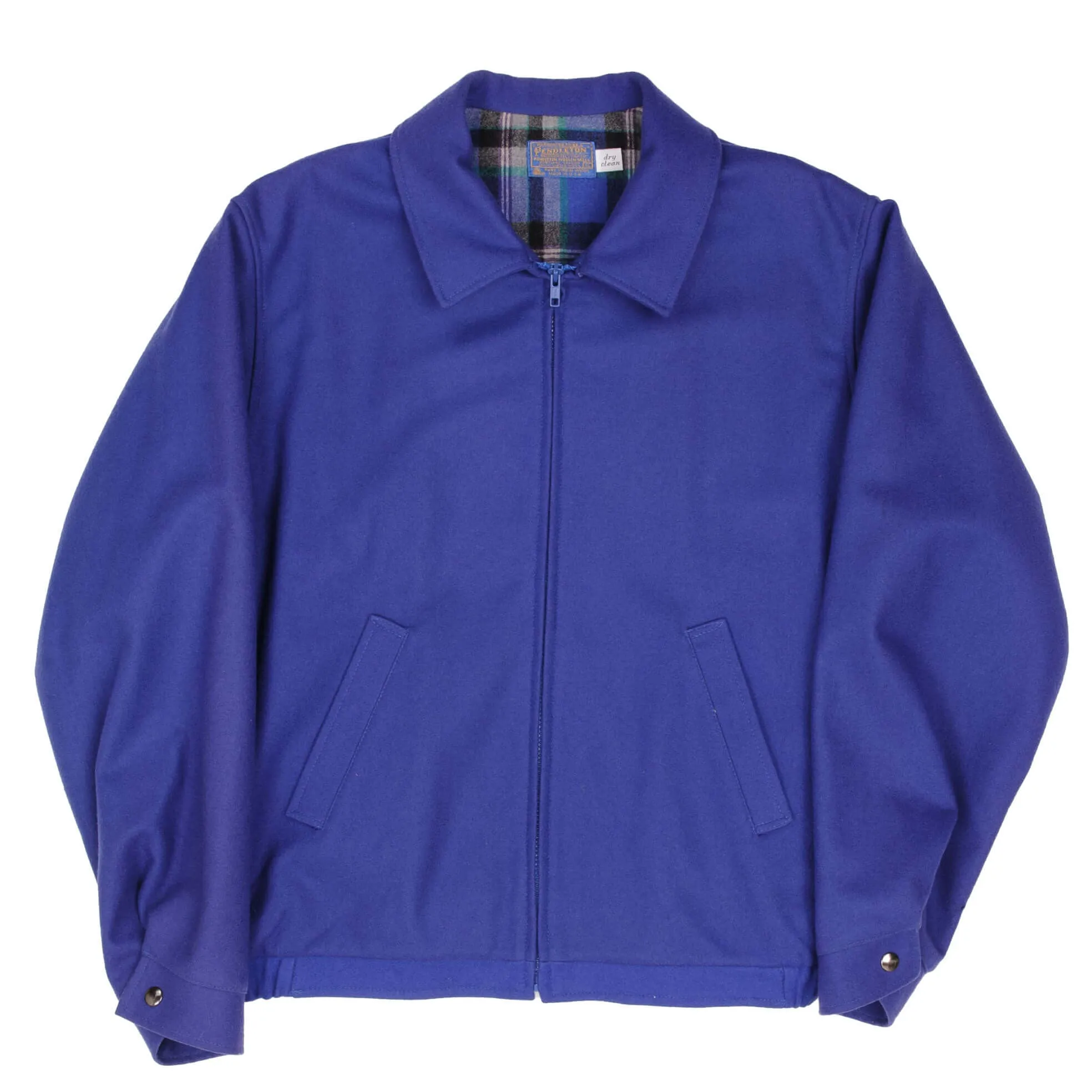 VINTAGE PENDLETON WOOLEN MILLS BLUE JACKET 1970S SIZE XL MADE IN USA