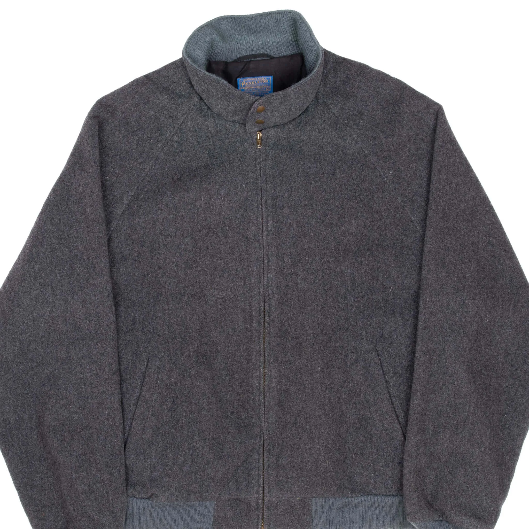 VINTAGE PENDLETON WOOLEN MILLS GREY JACKET 1980S XL MADE IN USA