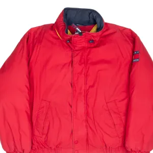 VINTAGE TOMMY HILFIGER RED PUFFER JACKET 1990S XL