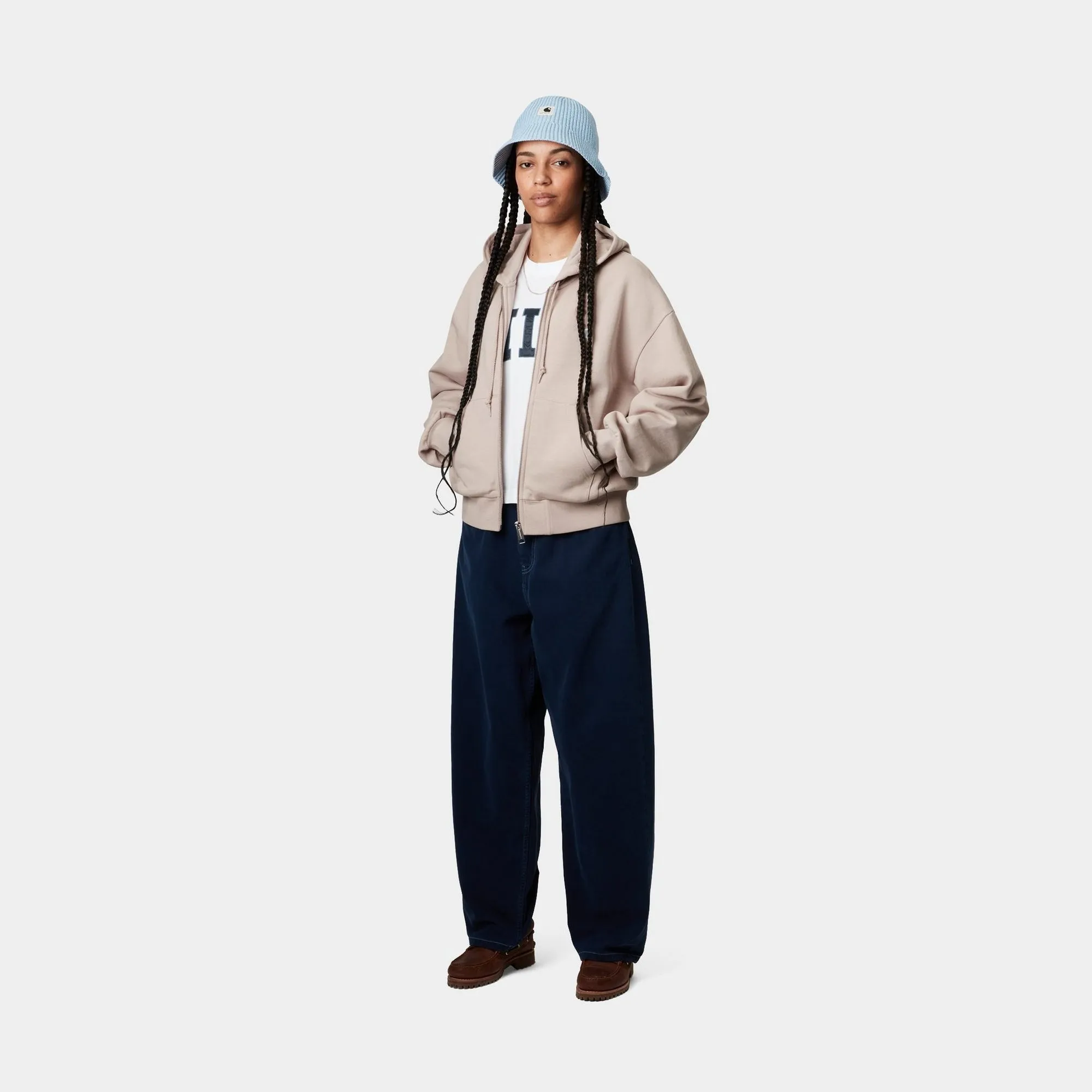 Women’s Hooded Casey Jacket | Dusky Beige / Silver