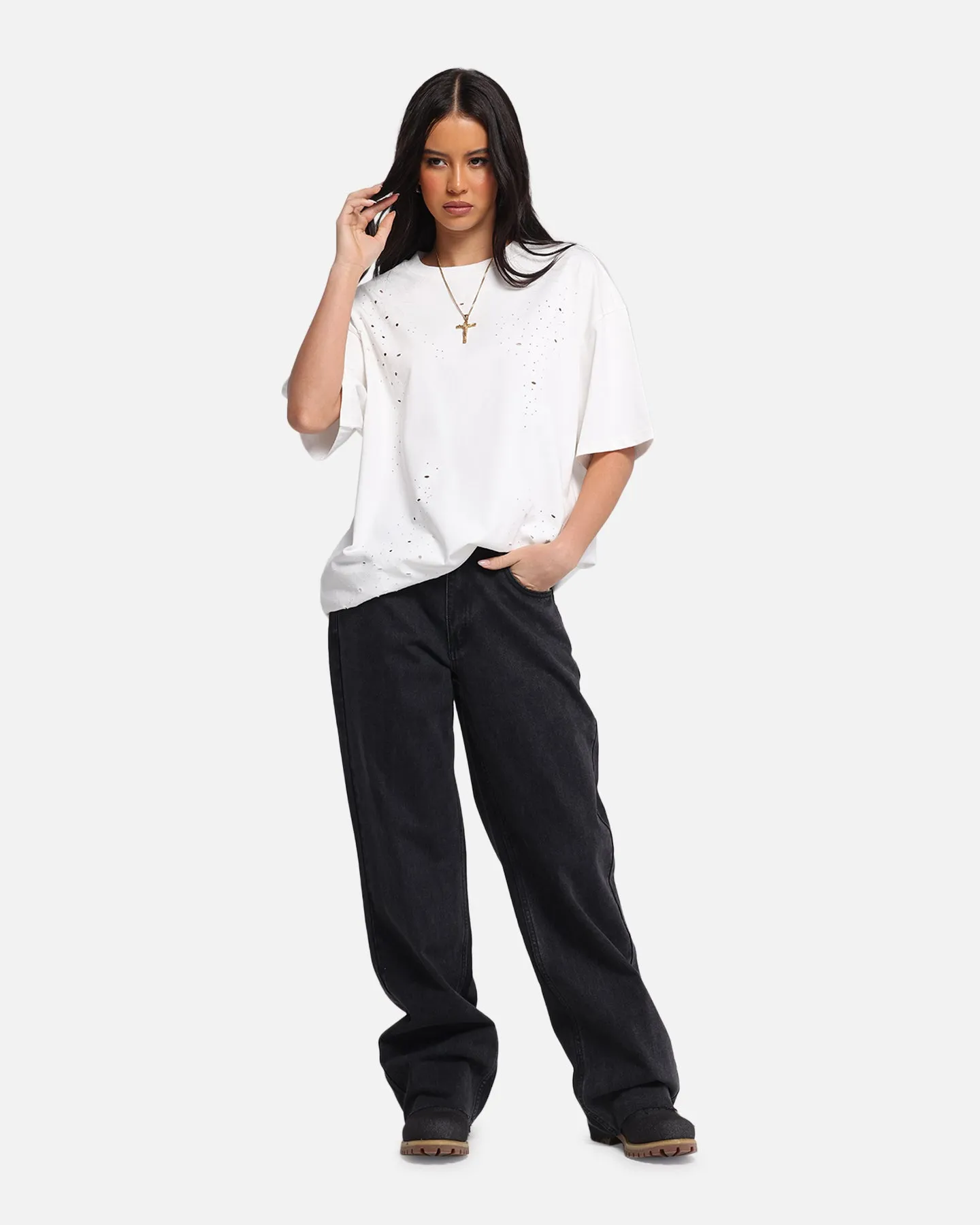 XXIII Women's Baggy Jeans Washed Black