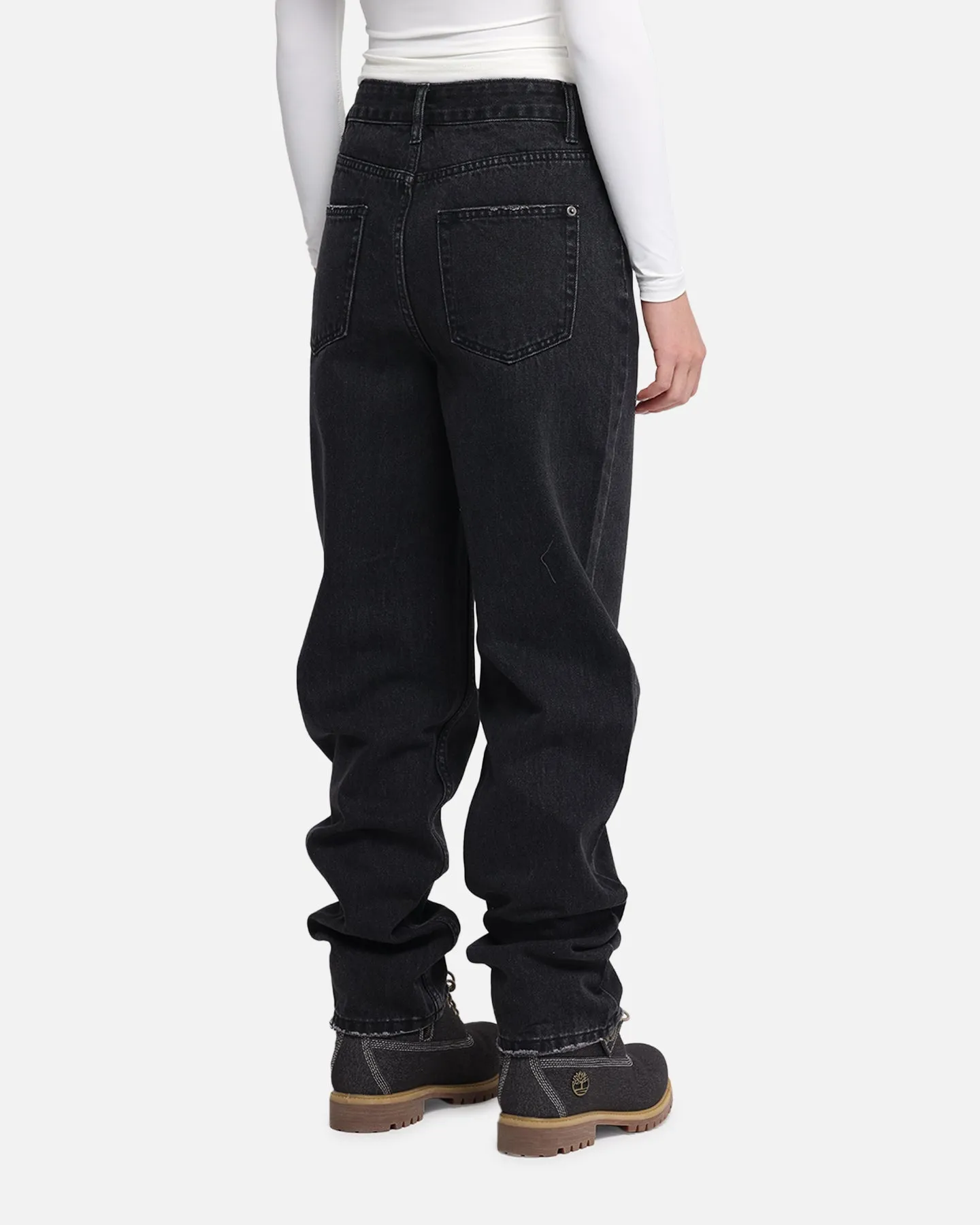 XXIII Women's Straight Leg Jeans Washed Black