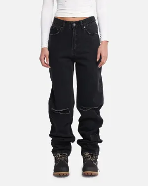 XXIII Women's Straight Leg Jeans Washed Black