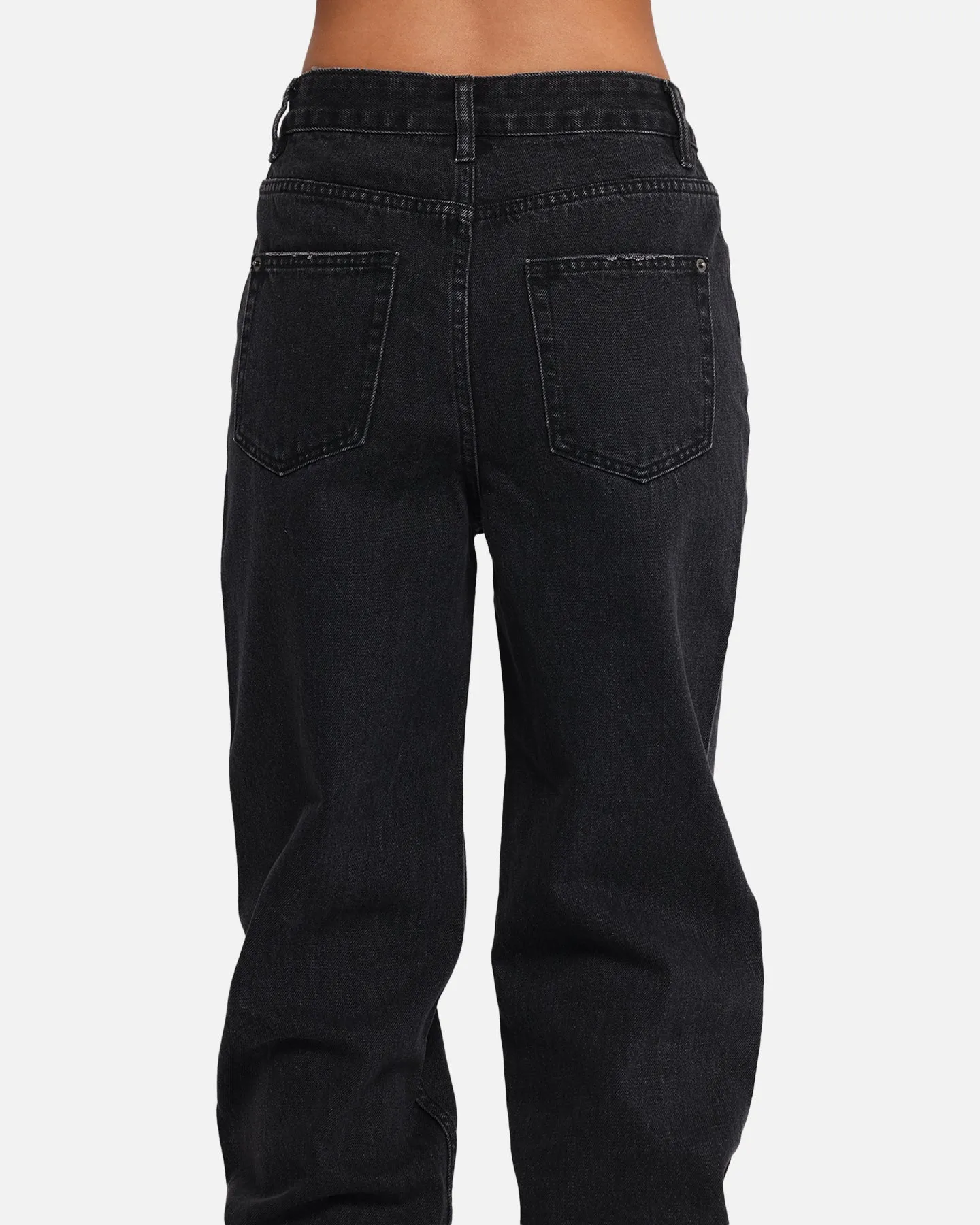 XXIII Women's Straight Leg Jeans Washed Black