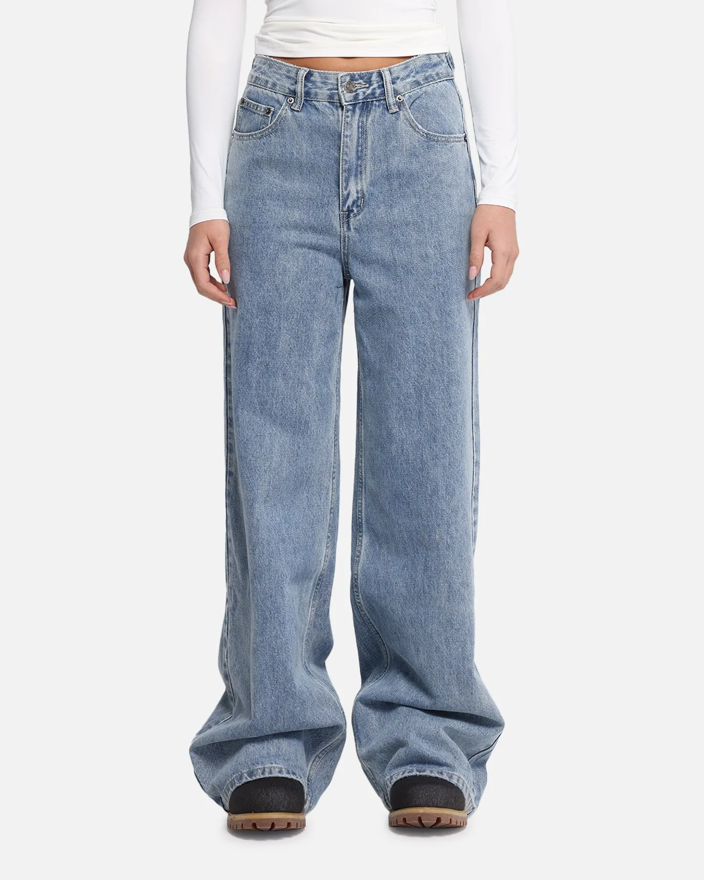 XXIII Women's Wide Leg Jeans Blue Denim