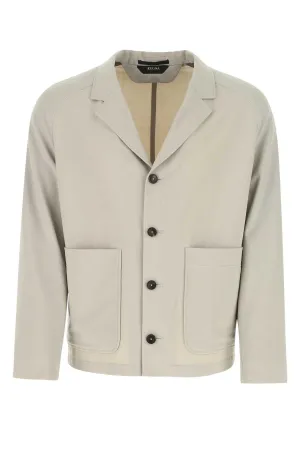 Z Zegna Single-Breasted Long-Sleeved Blazer